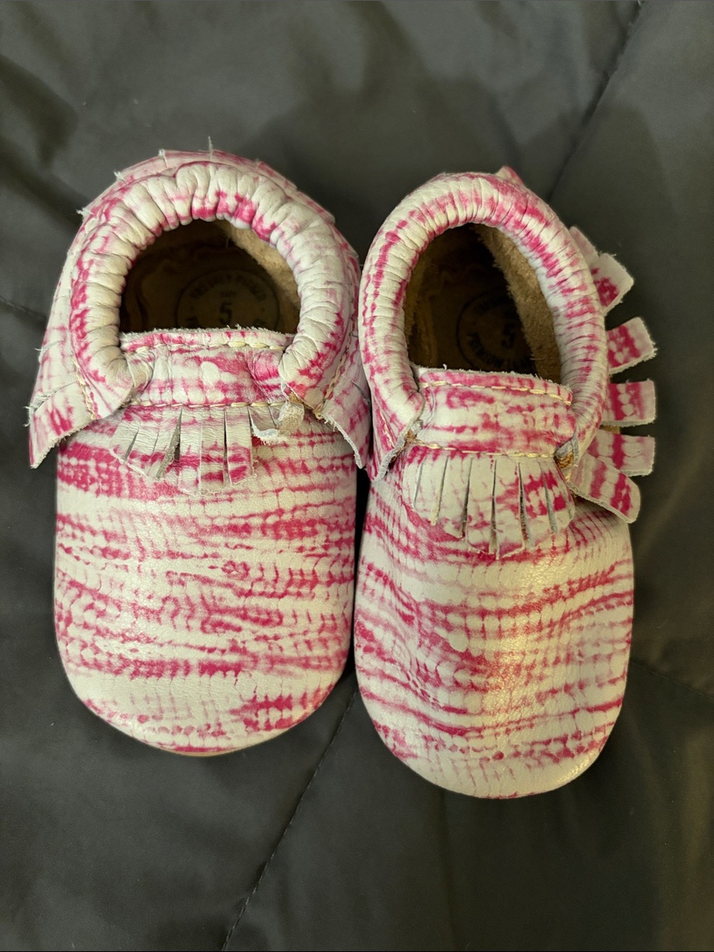Freshly Picked Pink Tie-Dye Fringe Moccasins